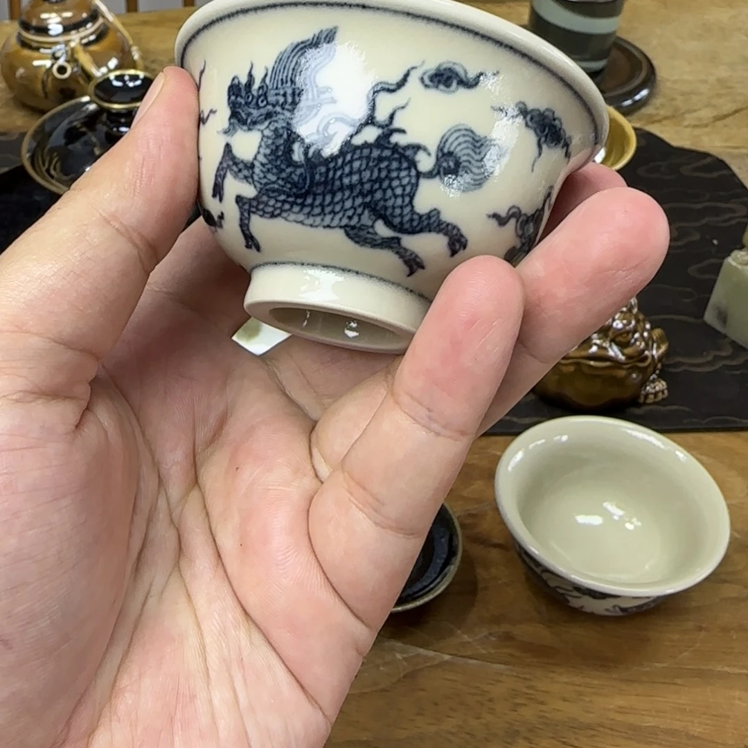 嘎***呀茶盏白丁瓷坊作品