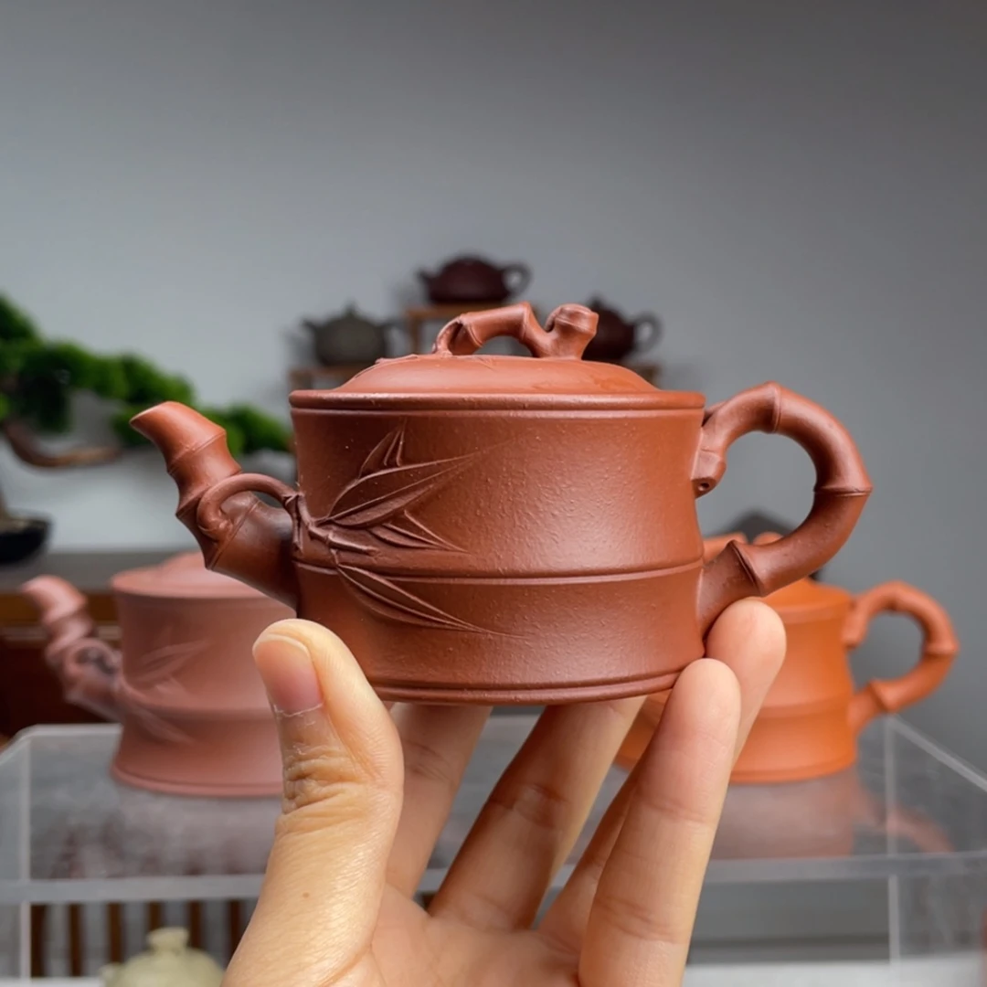 【闪购商品】紫砂茶壶用****2生料朱泥可心竹段容量110cc