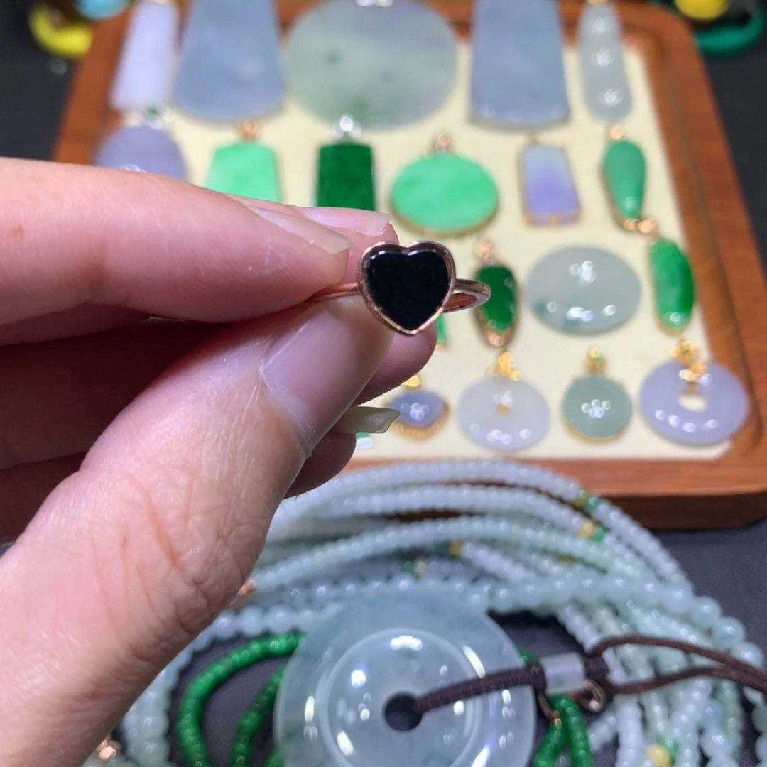 翡翠银S925镶嵌吊坠(不含链)