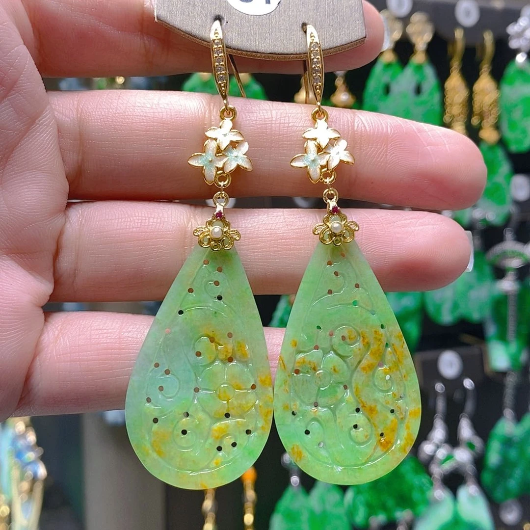 未镶嵌翡翠耳饰翡翠