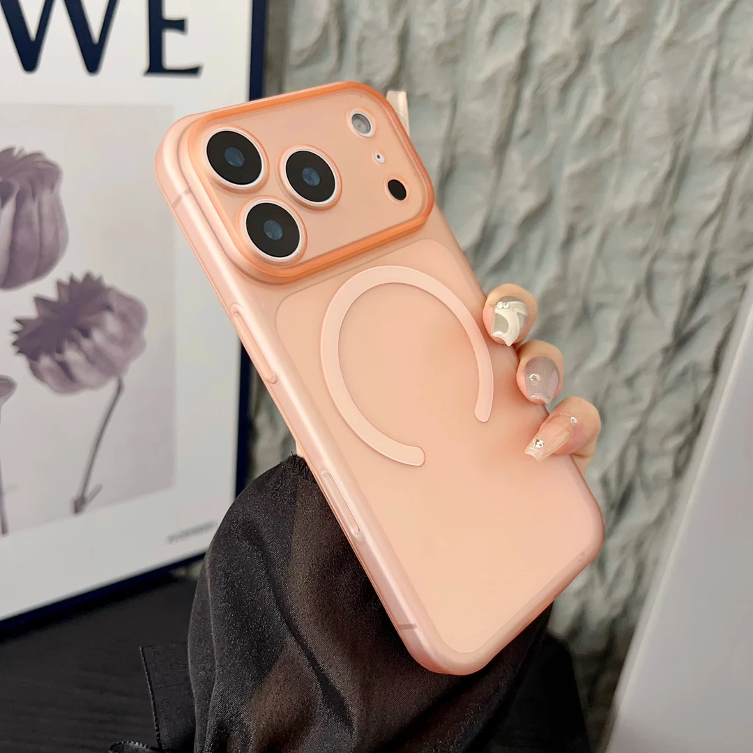 新款半透磨砂超薄适用于苹果17promax手机壳17ria磁吸16pro防摔壳