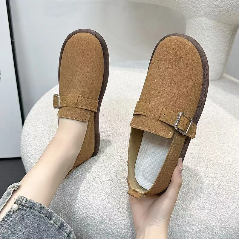 勃肯鞋春秋2025新款女鞋一脚蹬女士复古一脚蹬超火百搭勃肯鞋