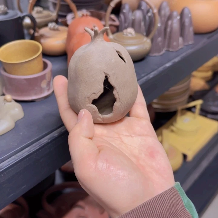 紫砂茶壶石榴香炉