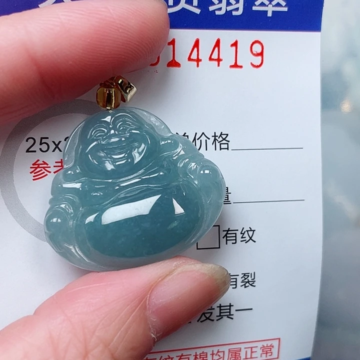 翡翠未镶嵌吊坠(赠链)