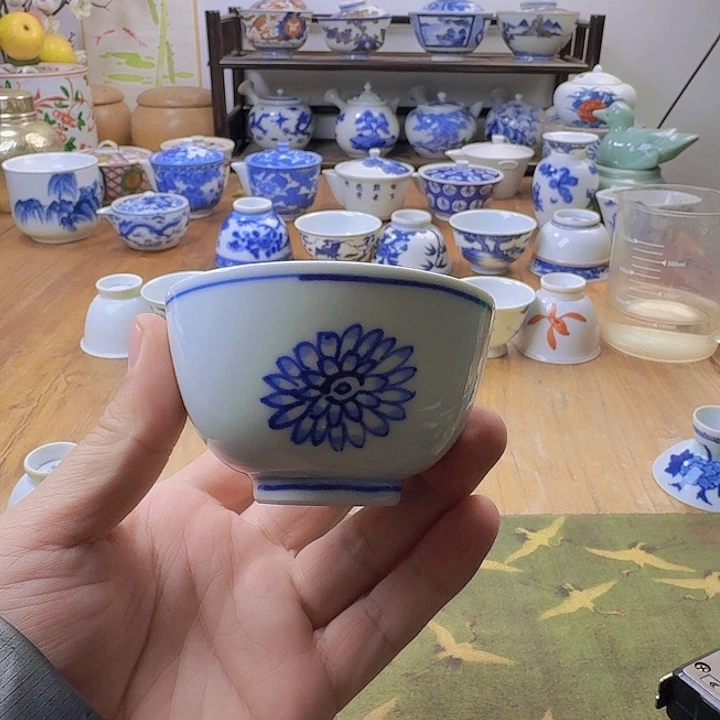 青花瓷器杯子茶具