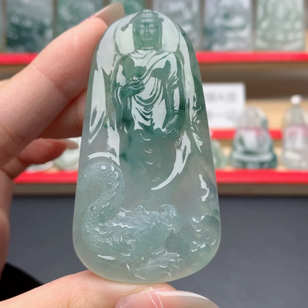 命***硬颈饰未镶嵌翡翠阿弥陀佛
