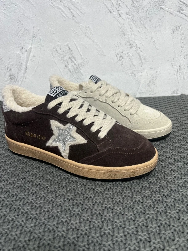 2024冬季新款韩版休闲板鞋女鞋潮星星做旧加绒保暖脏脏鞋