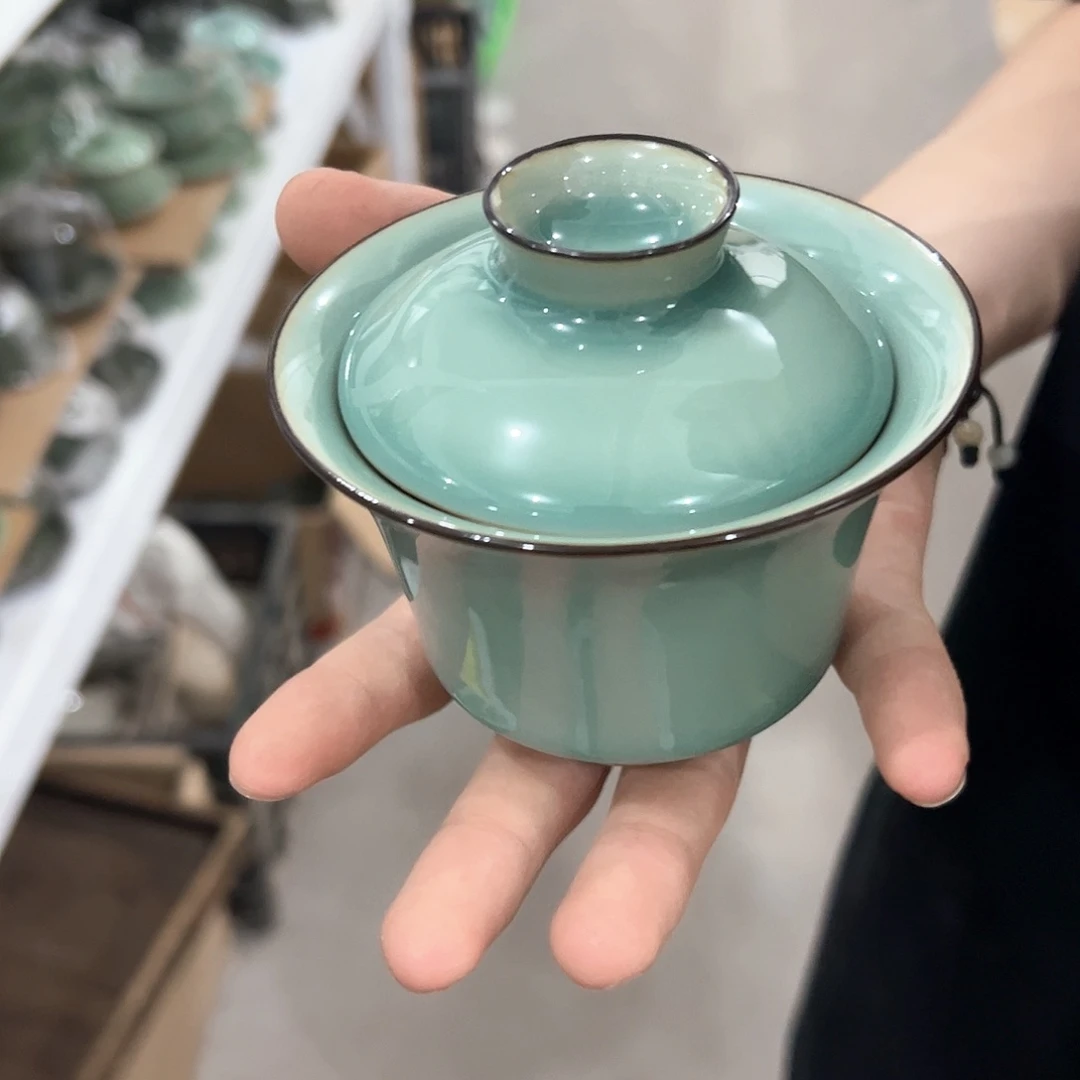 龙泉云间青瓷小米茶器