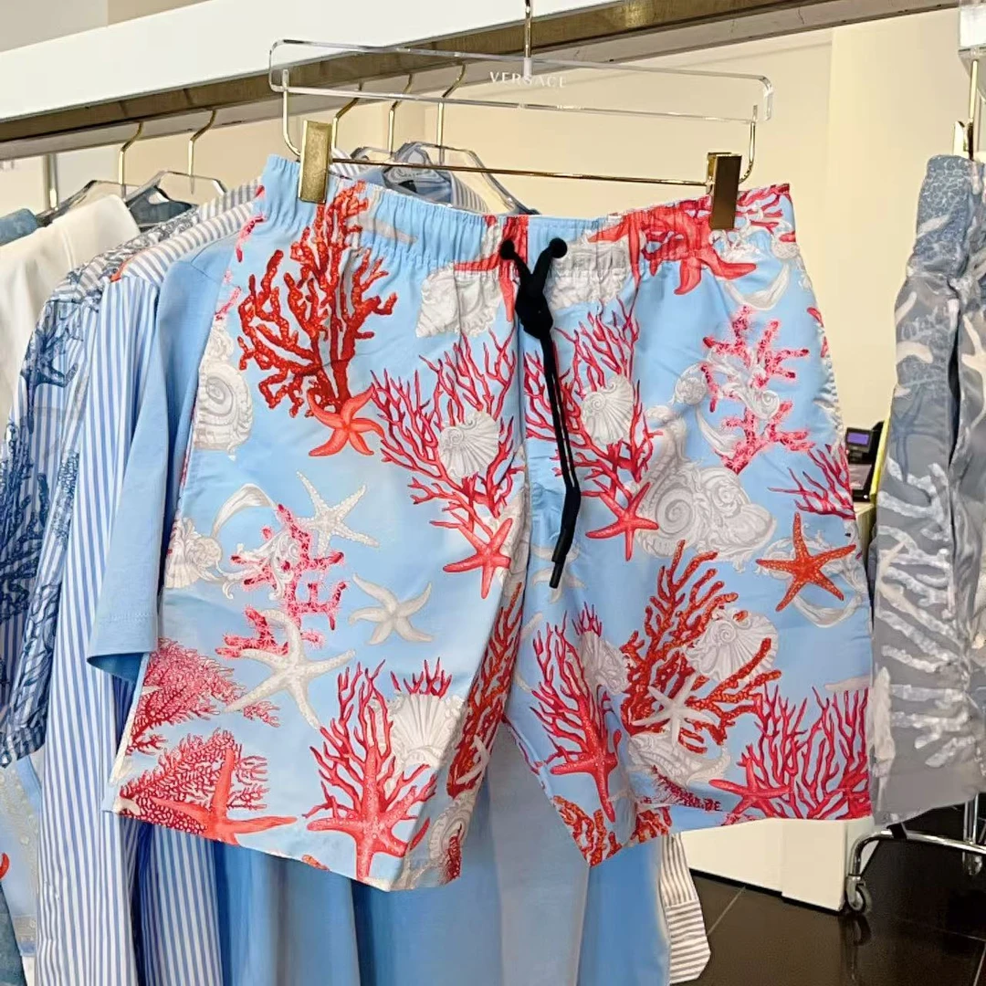 未使用 VERSACE/范思哲 男士海洋印花休闲短裤