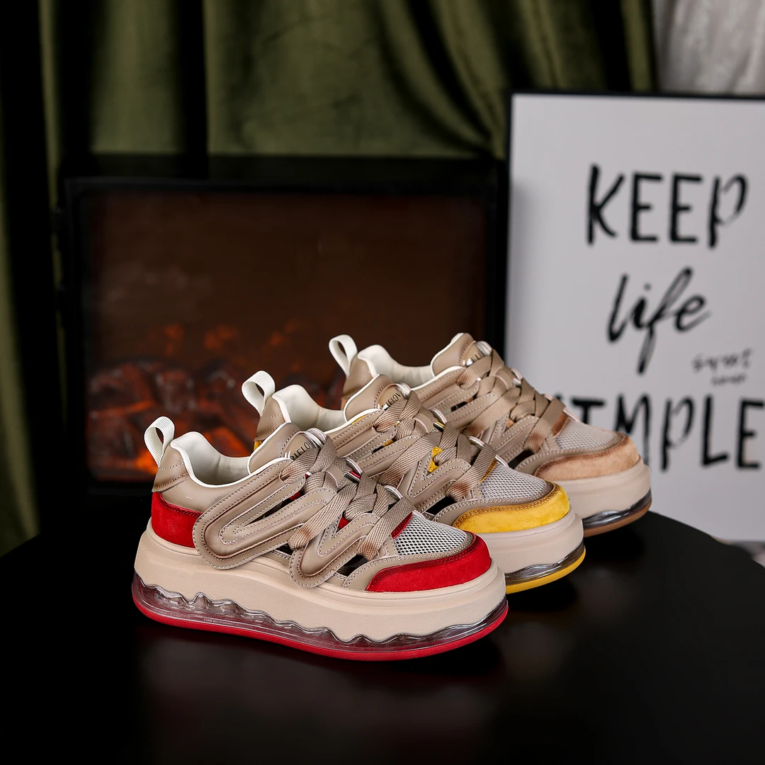 【阿布女鞋●焦糖】增高6cm时尚潮流百搭女士休闲鞋5S132