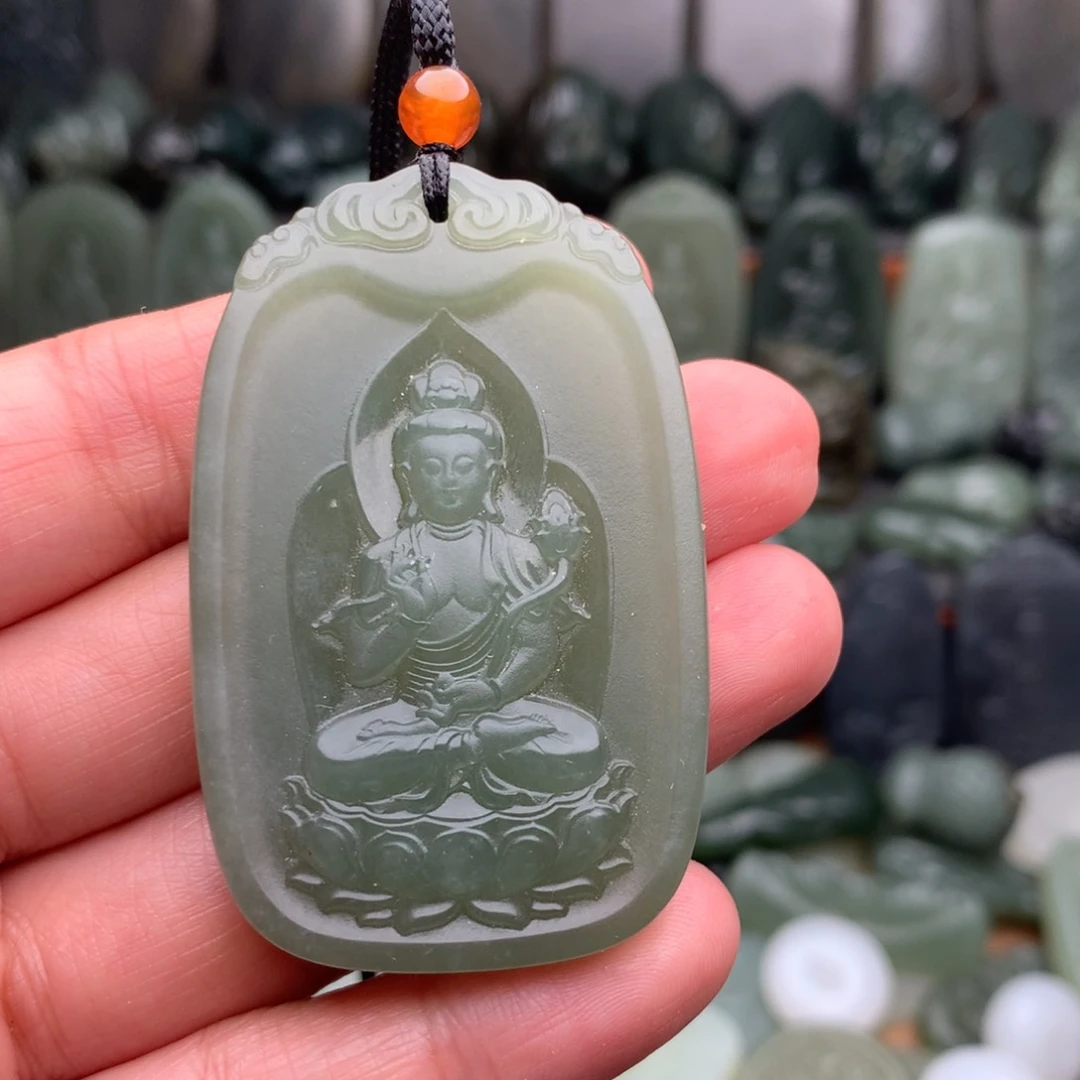 和田玉未镶嵌颈饰挂件52