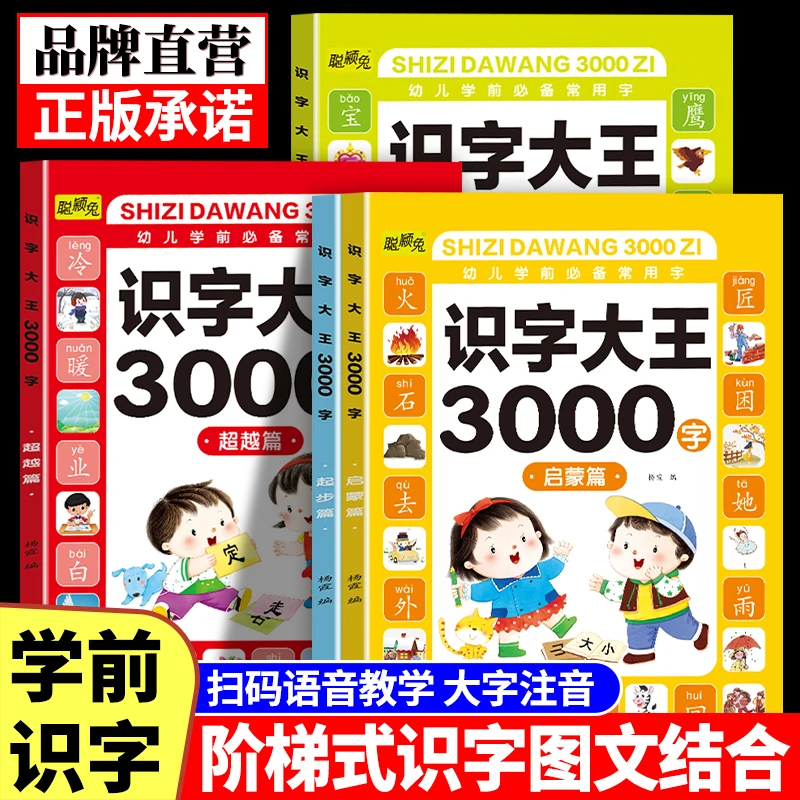 识字大全3000字3-6岁幼儿园看图识字学前儿童早教书启蒙认字神器