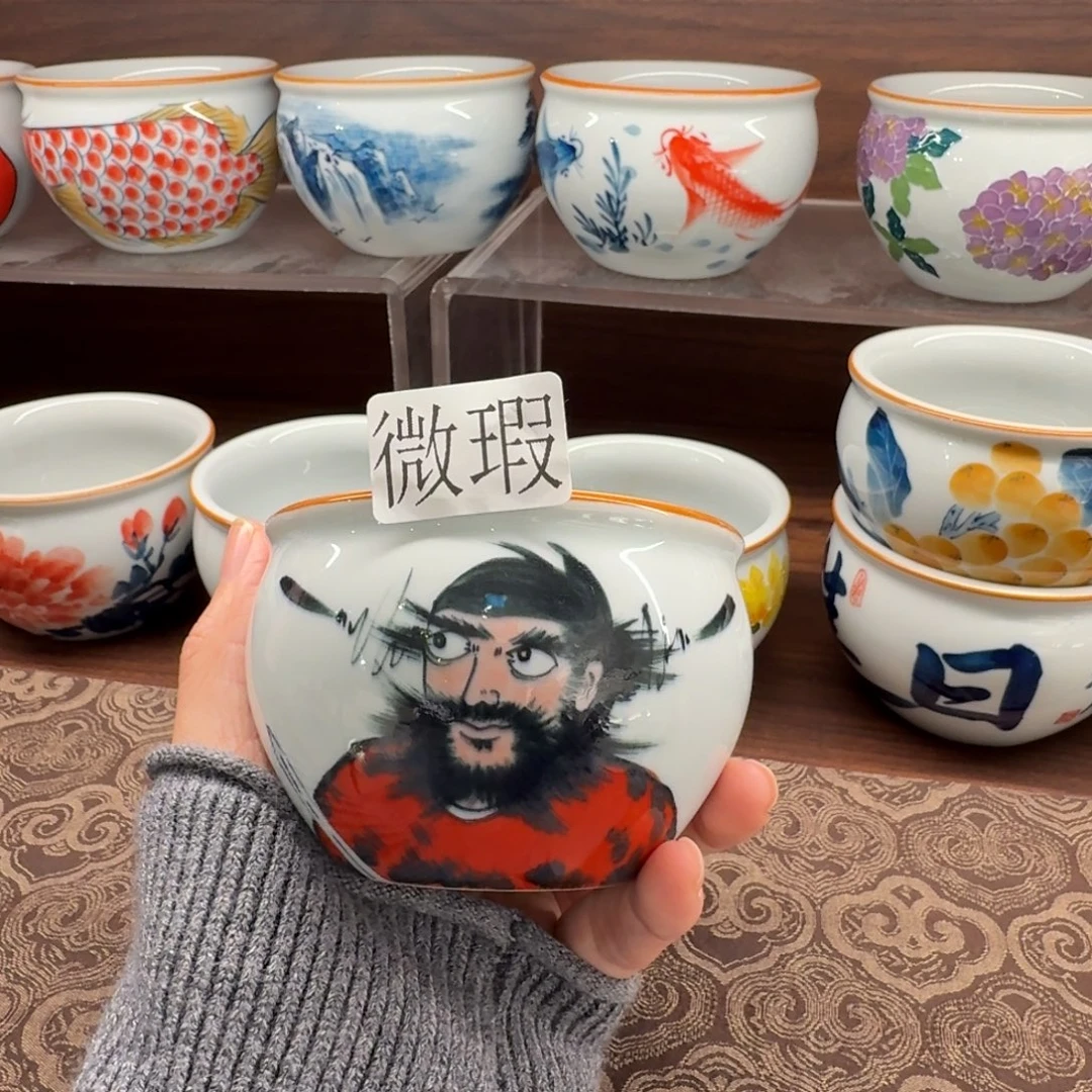 釉下彩纯手绘微瑕