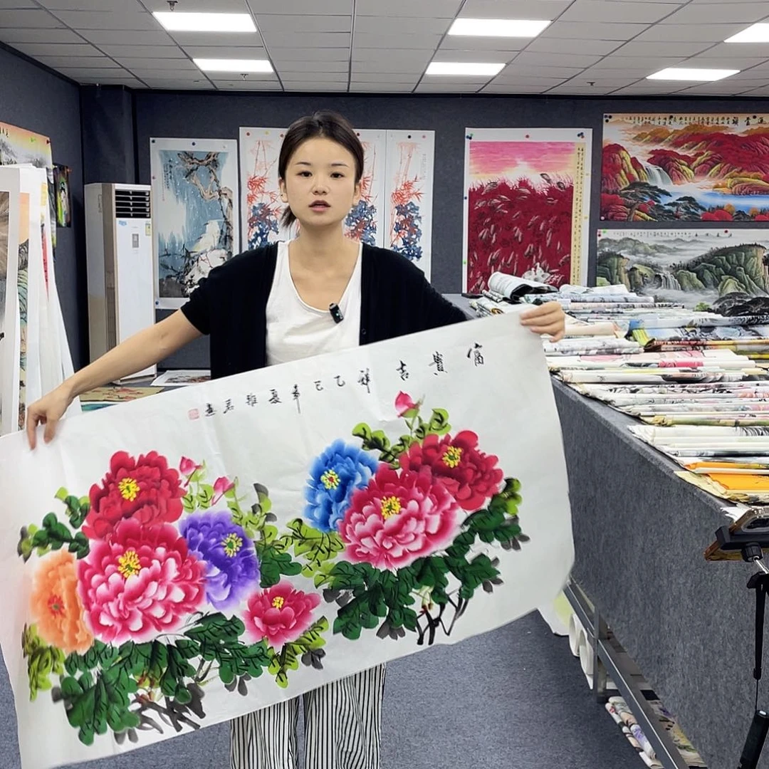 国画作品小姐姐放漏…