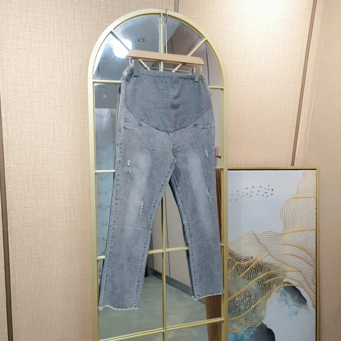 ZR74孕妇灰色牛仔裤XXL120-150