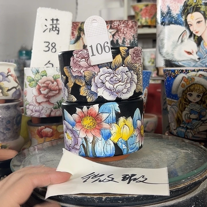 景德镇手绘花盆性价比超高