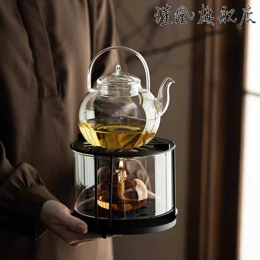 观火碳炉耐高温玻璃紫砂壶套组户外碳炉烤火炉围炉煮茶套装新款