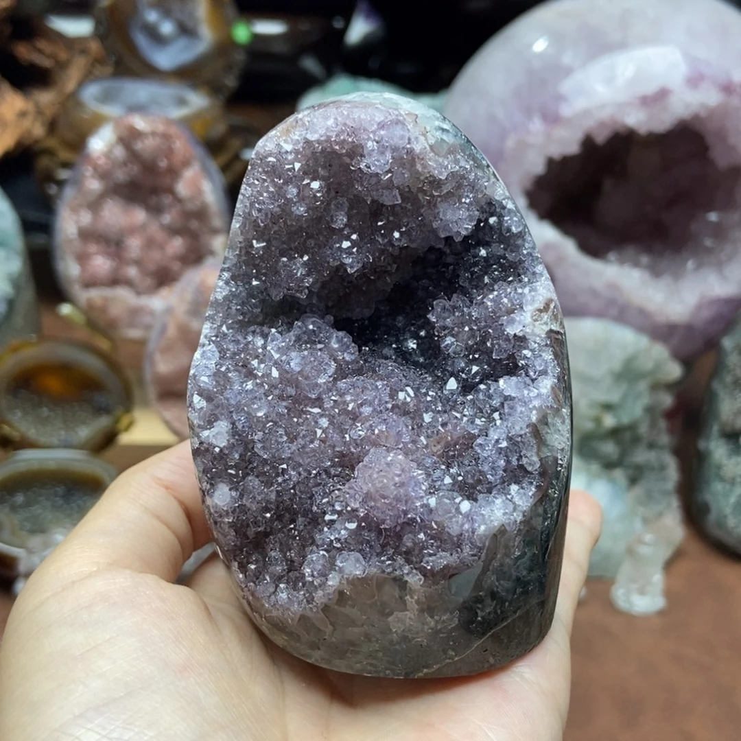 紫晶摆件未镶嵌水晶