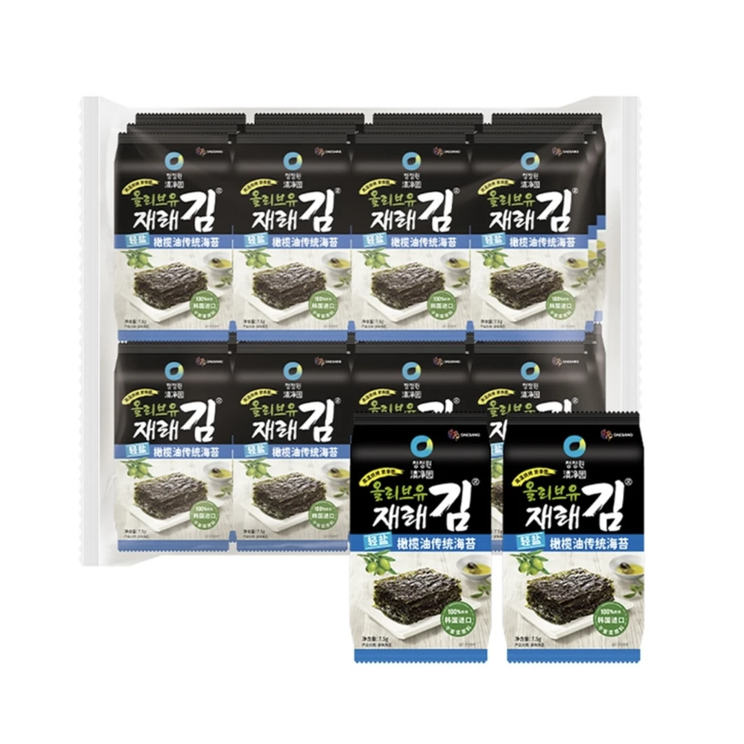 【SM超市】进口韩国咸味海苔酥脆香脆休闲零食180g