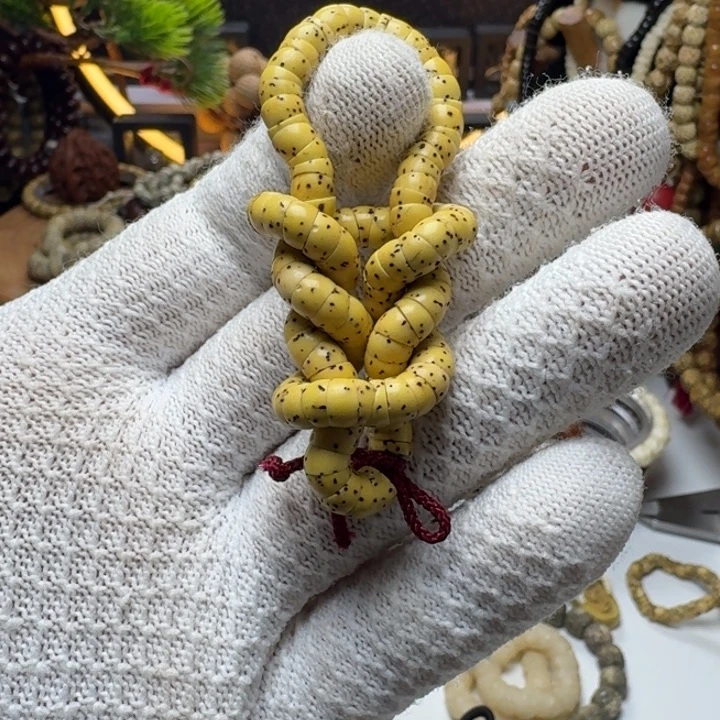 星月菩提手串2号车尺寸6原白大肠108