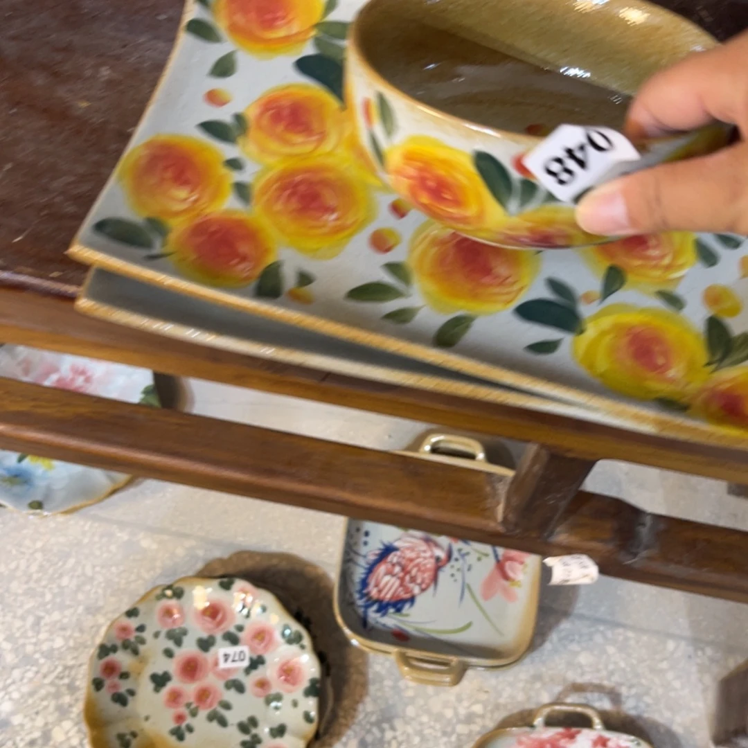 山***风瓷片景德镇手工制作