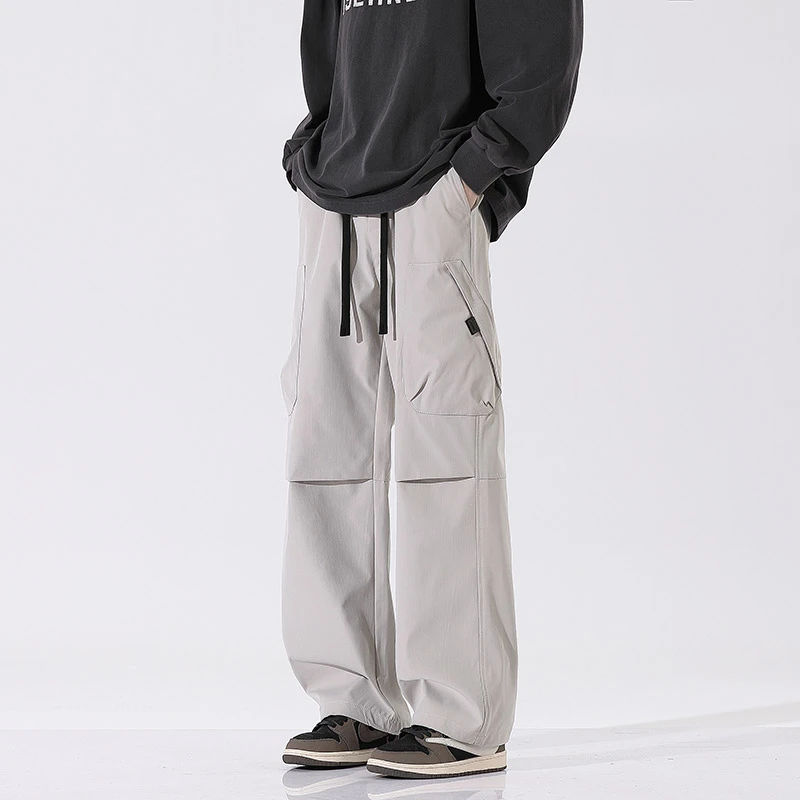 美式机能工装裤男士春秋季2025新款潮牌户外防水青少年直筒冲锋裤