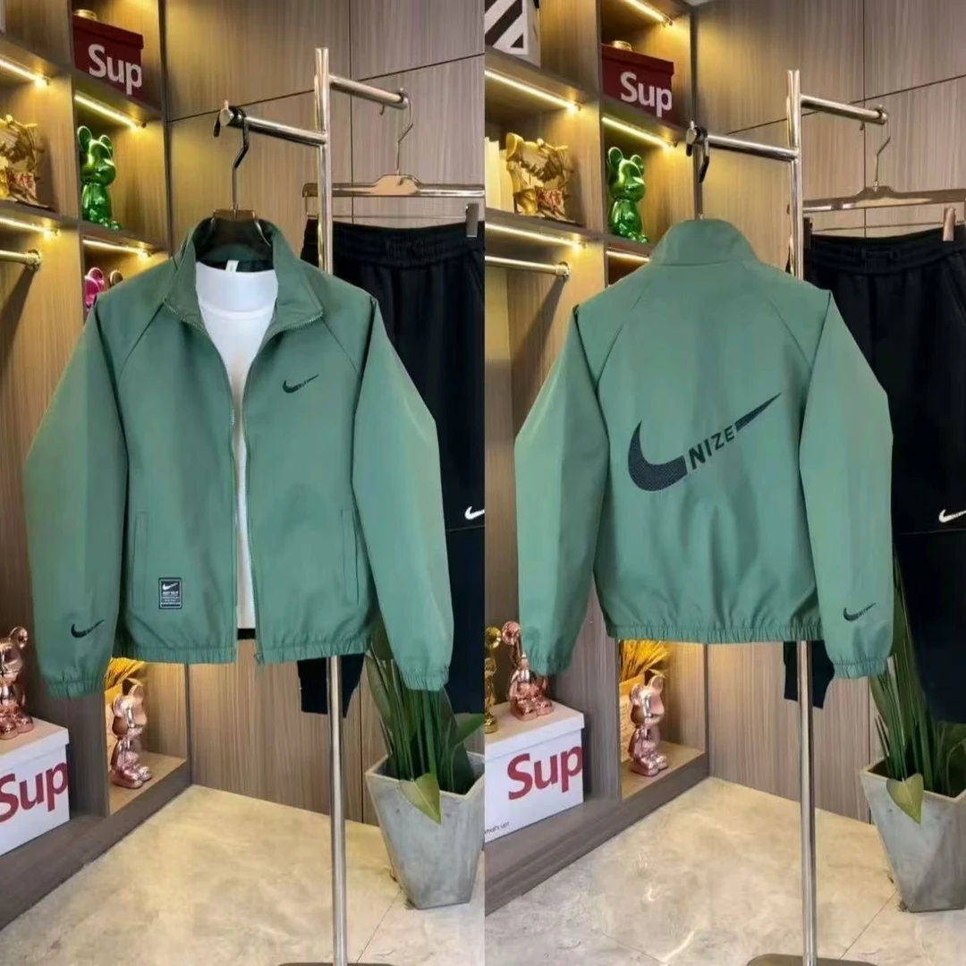 2025男士新款韩版刺绣简约百搭休闲时尚运动宽松立领夹克外套