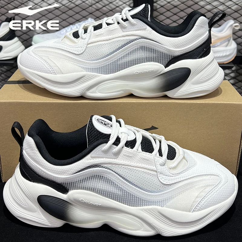 鸿星尔克休闲跑鞋男2025秋季新款跑步鞋轻便软底老爹鞋透气运动鞋