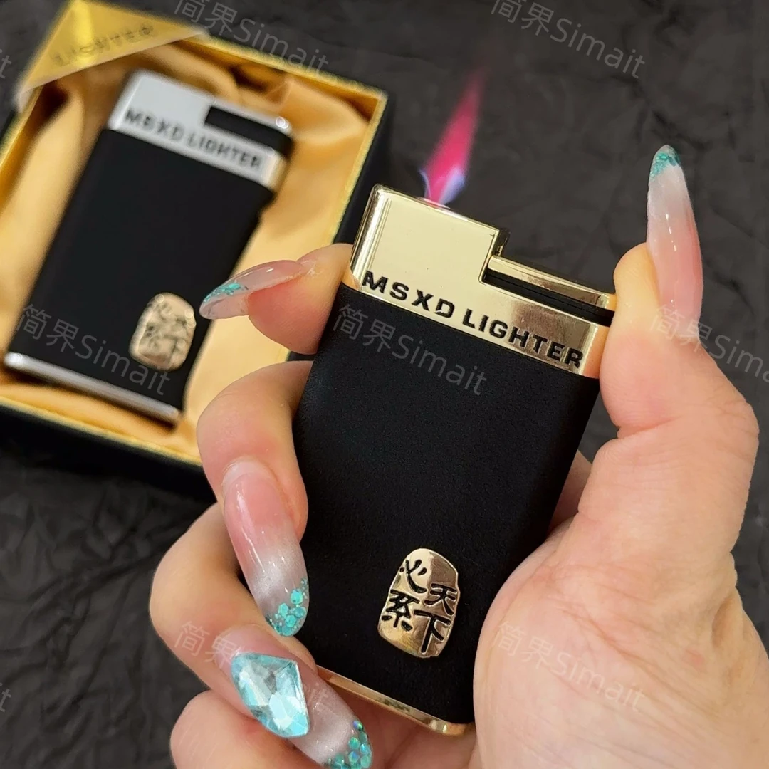 心系天下超薄高端防风红焰充气经典磨砂送男朋友礼物