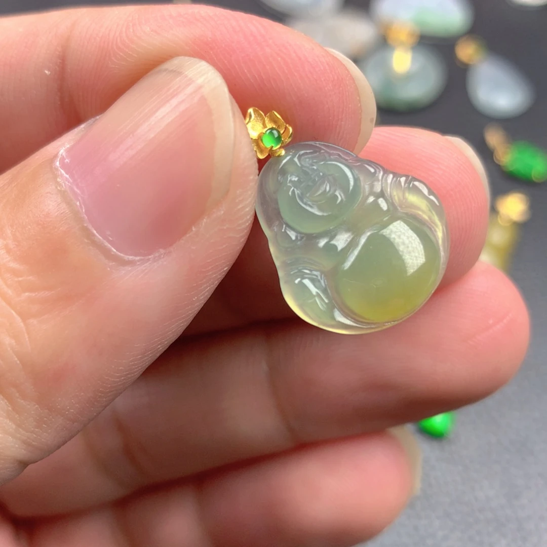 【闪购商品】颈饰18K金镶嵌翡翠翡翠