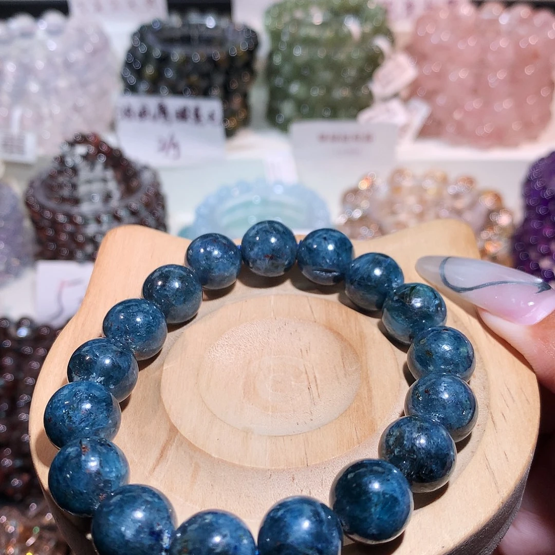 未镶嵌手链水晶老矿血滴蓝绿晶12