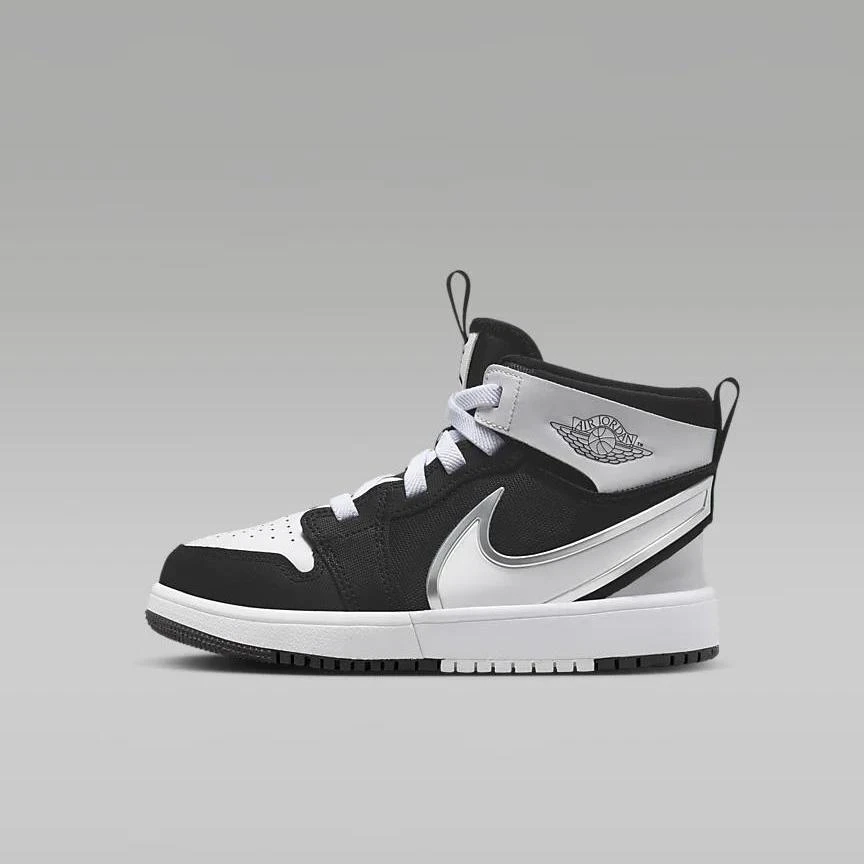 NIKE/耐克 AirJordan 1Mid RM EasyOn中帮儿童鞋黑白+ FQ1282-001