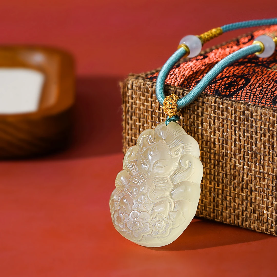 【无货勿上】黄水晶-九尾狐凤九-吊坠手工雕刻财富精雕编织绳有证书