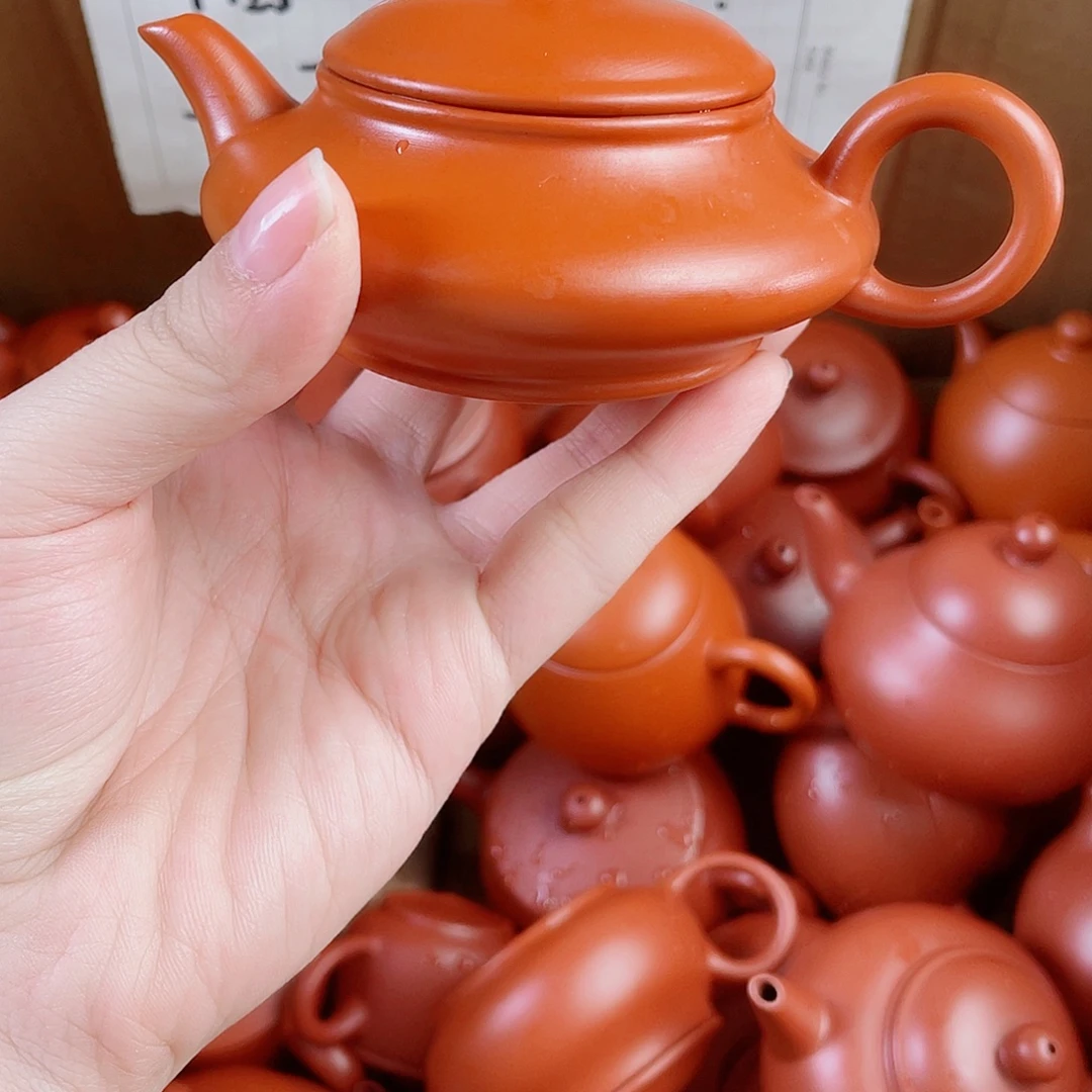 潮州朱泥壶扁壶110