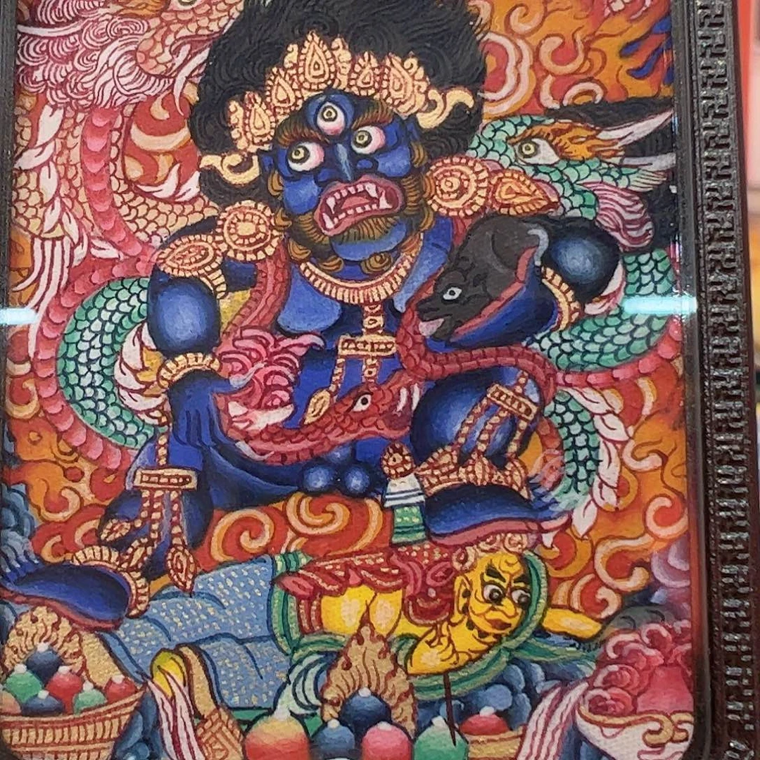 吊坠手绘唐卡黑财神