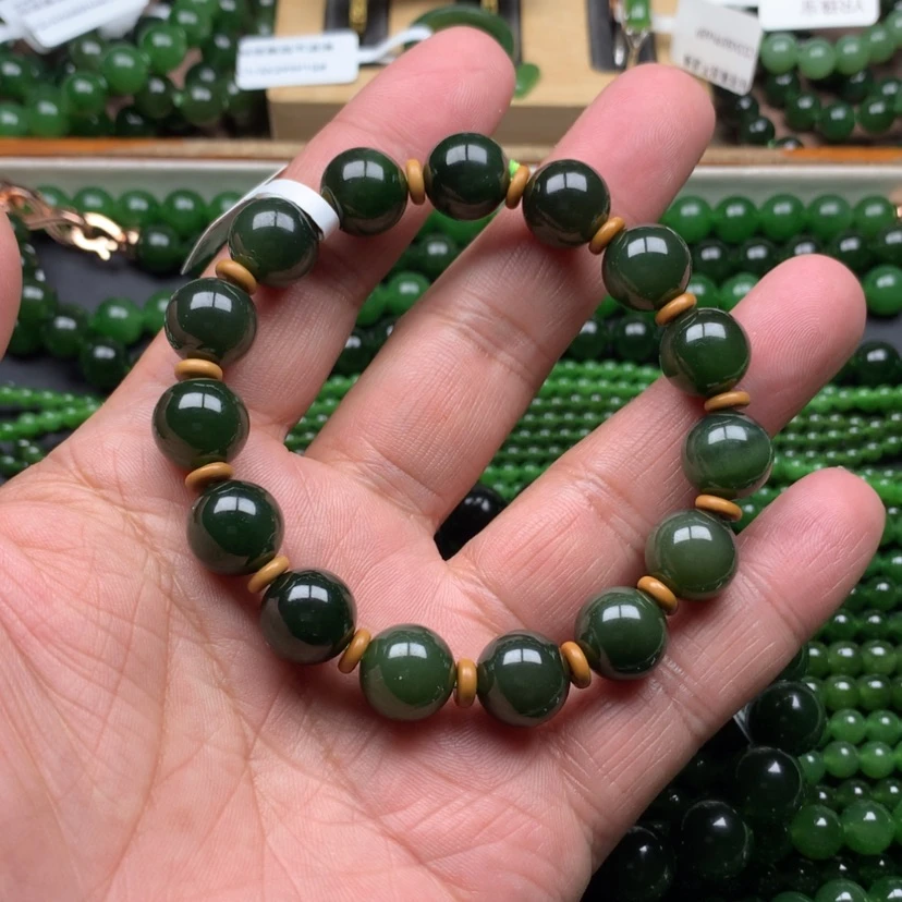 【闪购商品】未镶嵌手链和田玉（碧玉）12