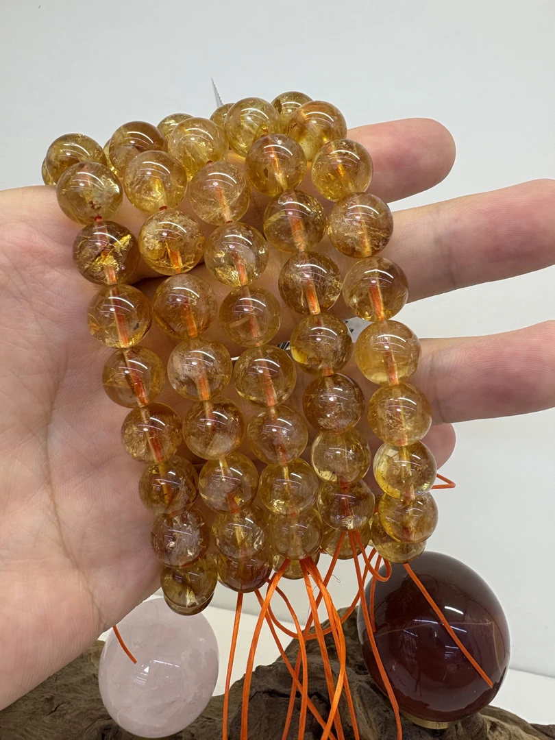 7A天然黄水晶黄塔晶手链时尚简约百搭情侣同款手链