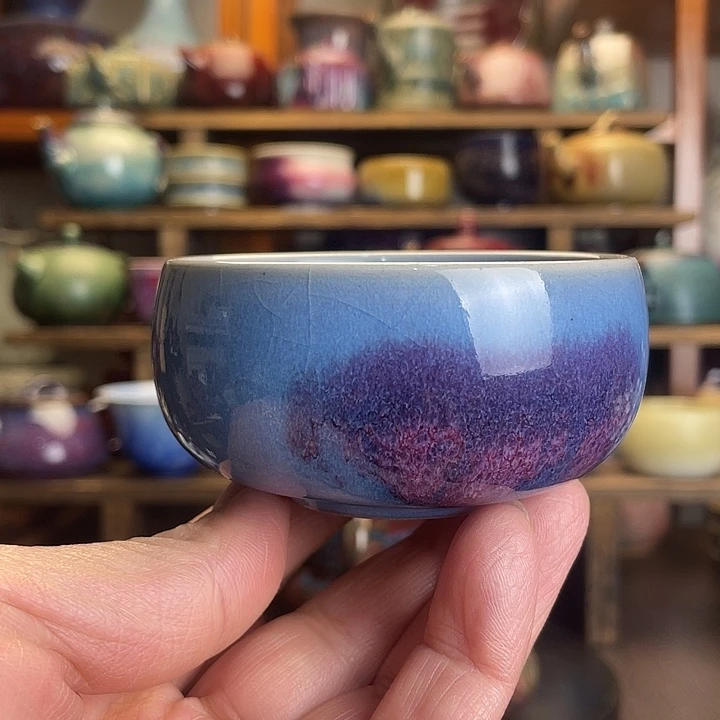 瓷杯子钧瓷窑变主人杯