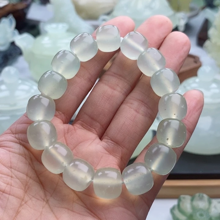 岫玉四大名玉手串未镶嵌