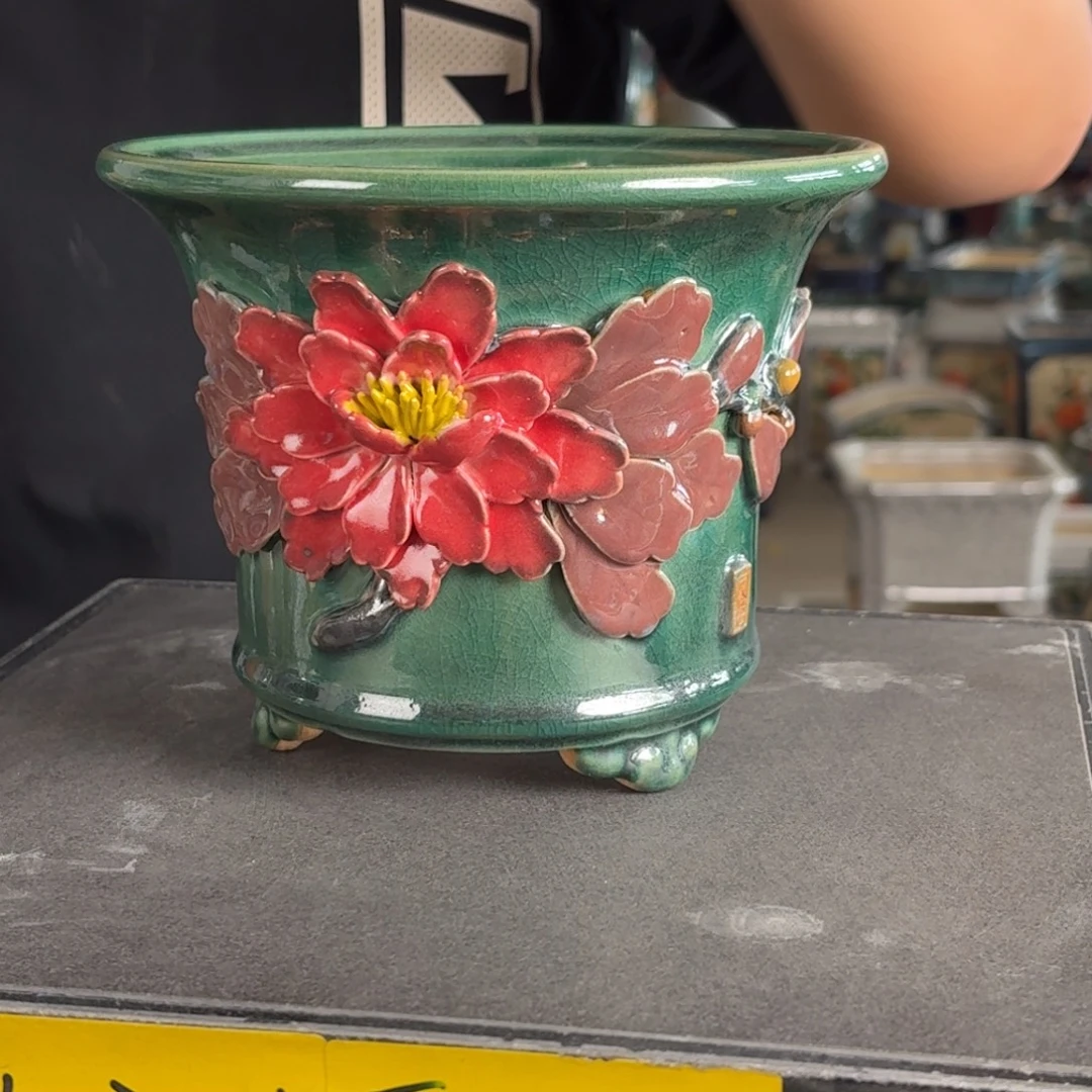 。一风堂石湾花盆 还原色 内14*12