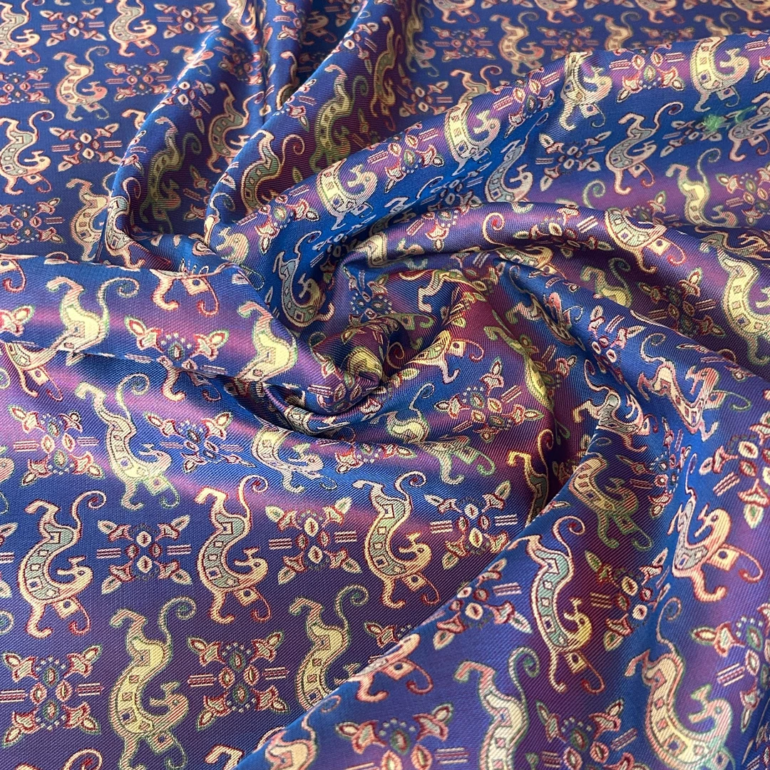 【张和才蜀锦】西汉百花豹纹新中式国风桑蚕丝蜀锦面料 0.7m起拍