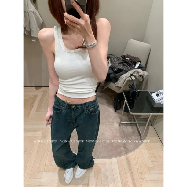 【引流款】工字U领吊带背心女2025夏季新款外穿内搭背心