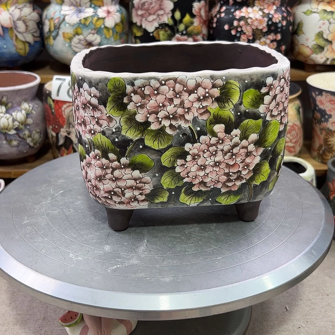 景德镇炫彩手绘口15高13