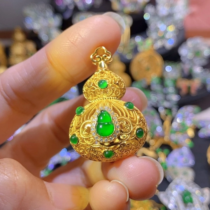 【闪购商品】银S925镶嵌挂件翡翠