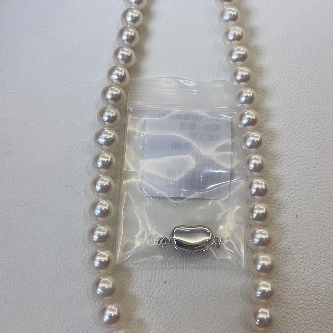 小****淡水珍珠银S925镶嵌项链