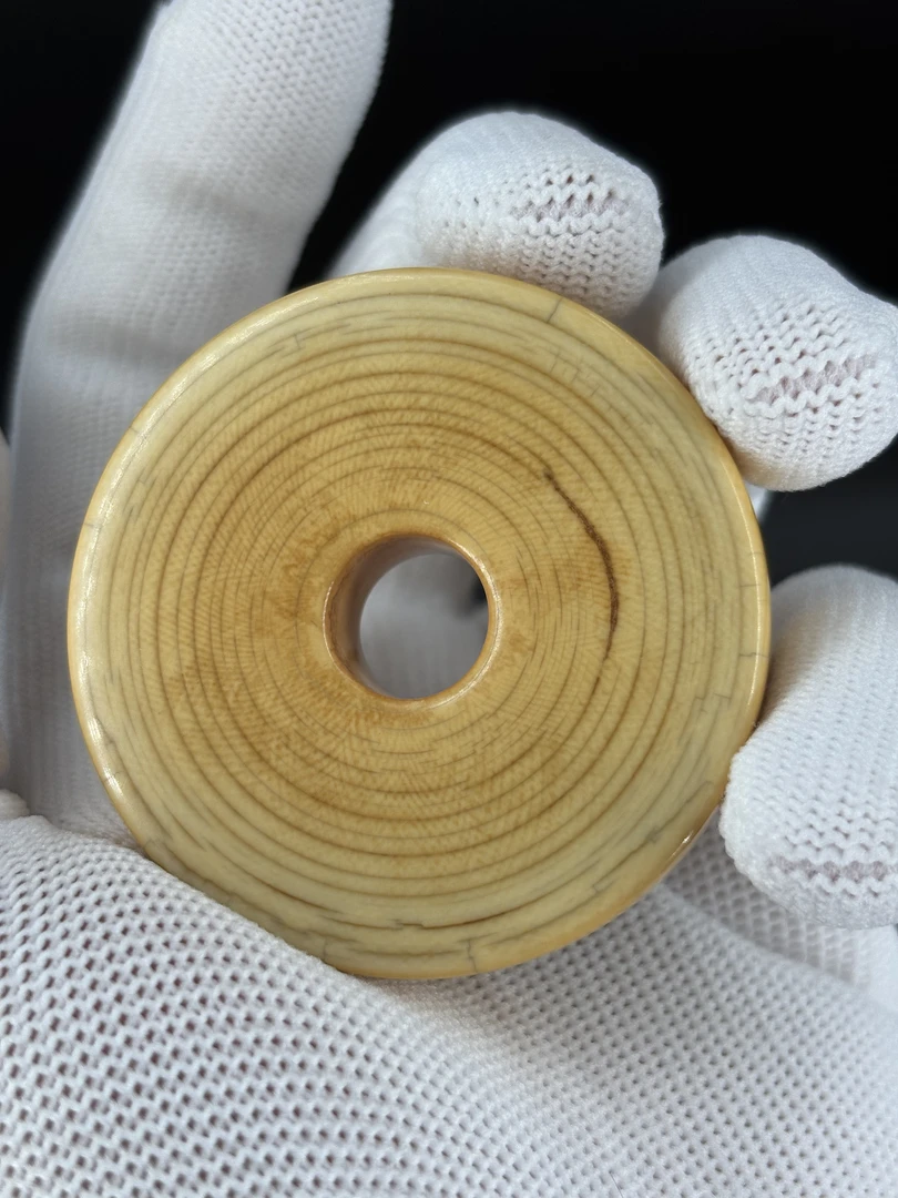 丰骨「猛犸象牙·饼子」老料满开片饼子 51mm*13mm K12