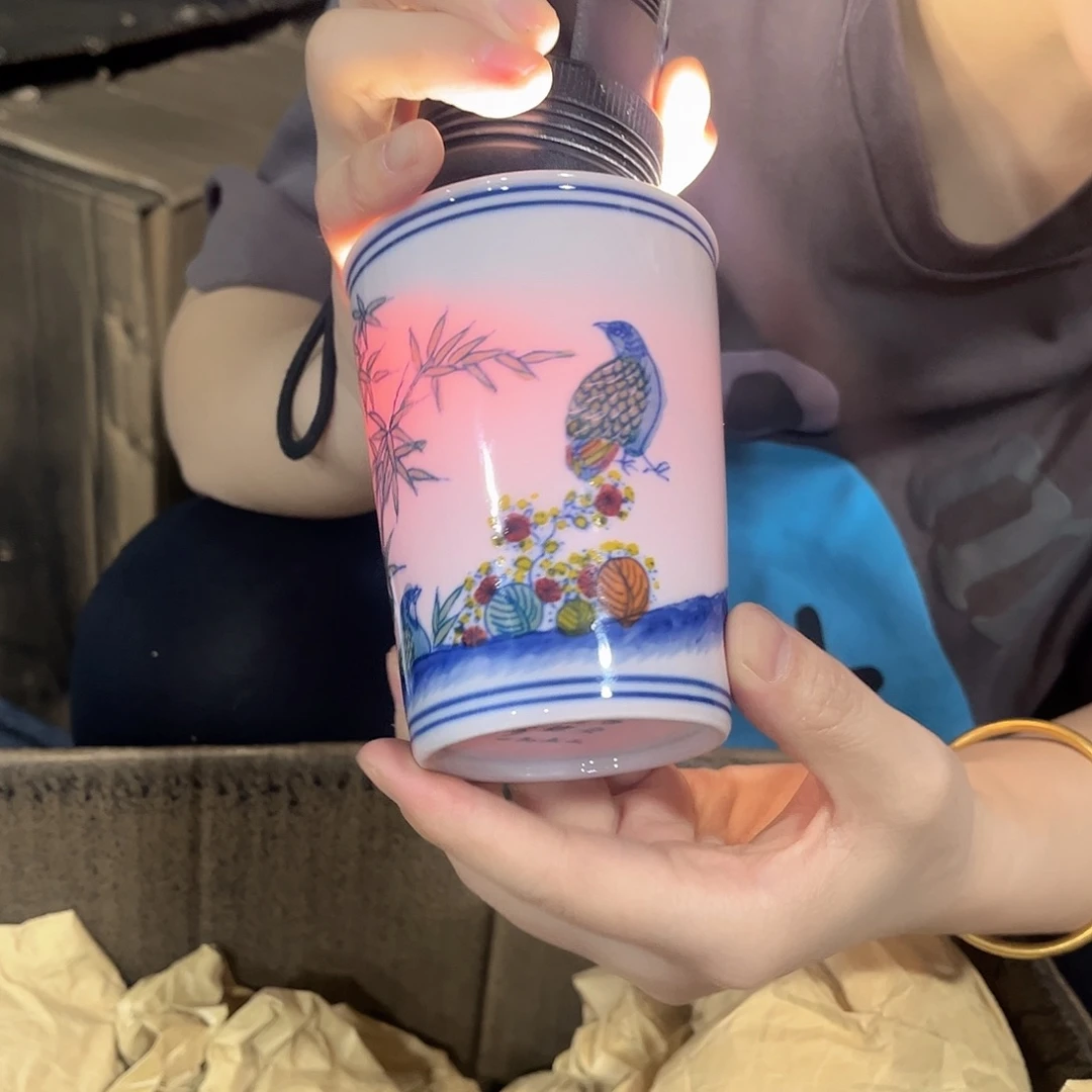 摆件//////景德镇陶瓷。杯。红。