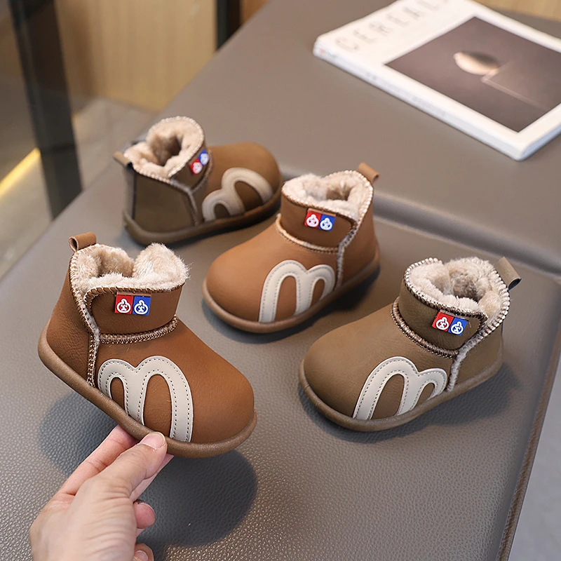 男童雪地靴2025冬季新款儿童加绒加厚保暖东北棉鞋女童防水雪地棉