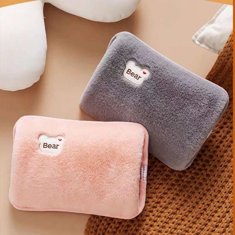 德国新款防爆热水袋充电式兔毛绒电暖宝宝学生冬暖被窝已注水袋暖