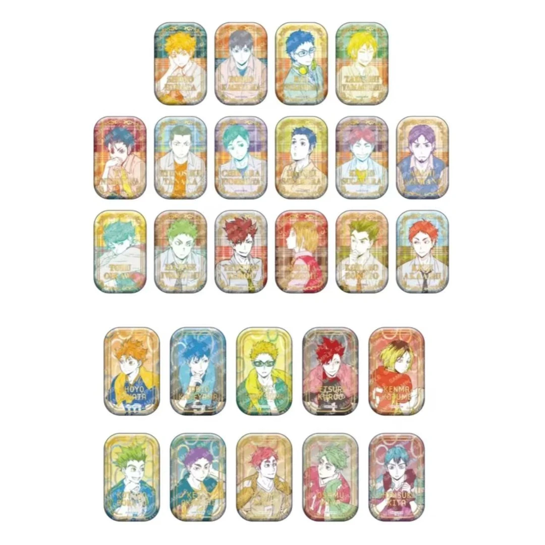 【拆盒】【排球少年】烫金方吧唧 1弹 2弹平拆  散池不保配  徽章盲盒